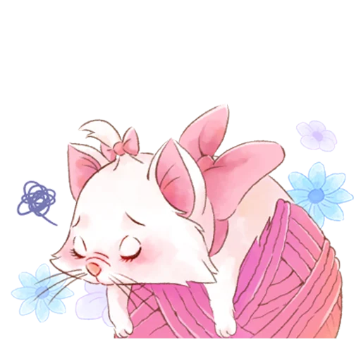 Стикер 😭 из набора Disney's Marie Girly