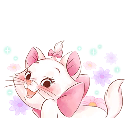 Стикер 😍 из набора Disney's Marie Girly