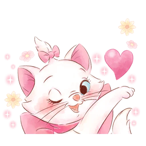 Стикер 😍 из набора Disney's Marie Girly