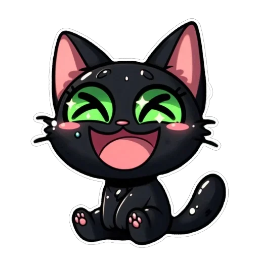 Стикер 😂 из набора Doha black cat