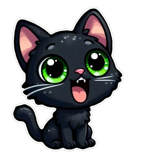 Стикер 🥳 из набора Doha black cat