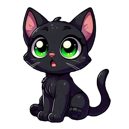Стикер 😳 из набора Doha black cat