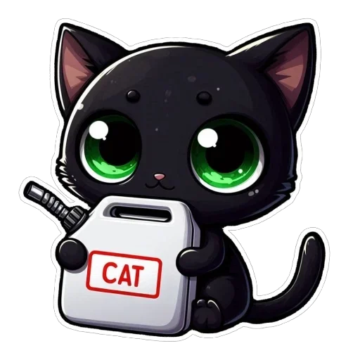 Стикер ⛽️ из набора Doha black cat
