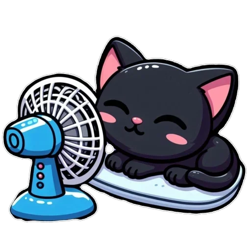 Стикер 🌬 из набора Doha black cat