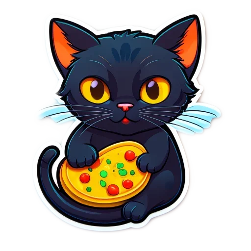 Стикер 🥑 из набора Doha black cat