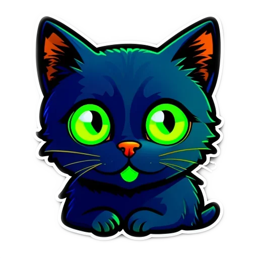 Стикер 🥑 из набора Doha black cat