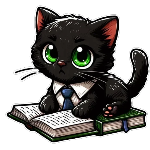 Стикер 📖 из набора Doha black cat