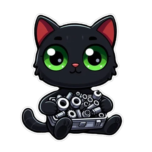 Стикер 🔩 из набора Doha black cat