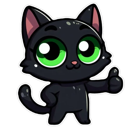 Стикер 👍 из набора Doha black cat