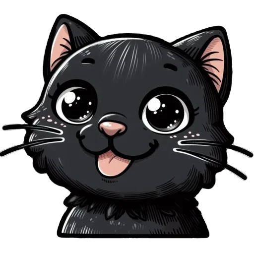 Стикер ☺️ из набора Doha black cat