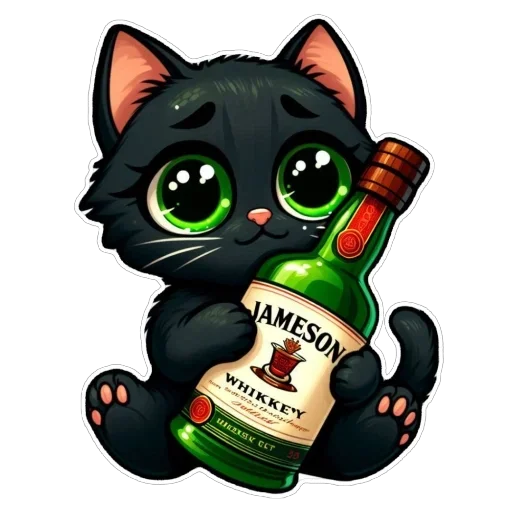 Стикер 🥃 из набора Doha black cat