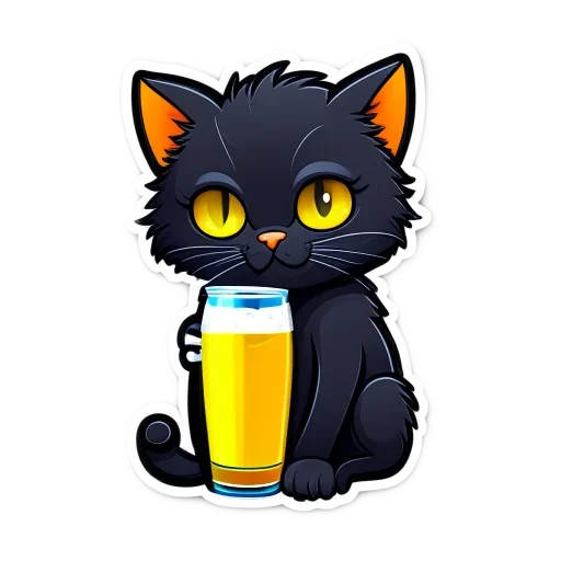 Стикер 🥑 из набора Doha black cat