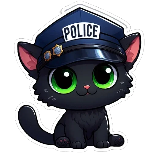 Стикер 👮‍♂️ из набора Doha black cat