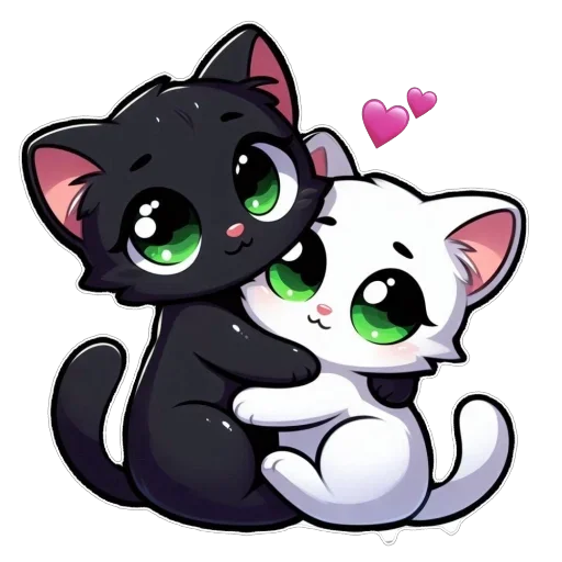 Стикер ❤ из набора Doha black cat