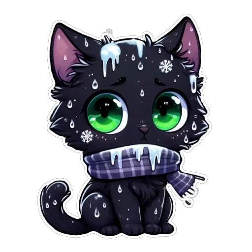 Стикер 🥶 из набора Doha black cat