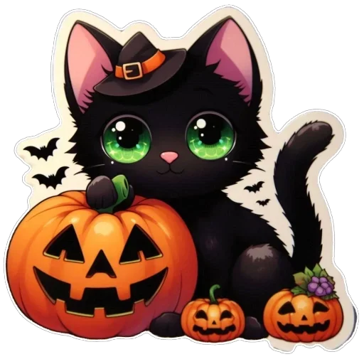 Стикер 🎃 из набора Doha black cat