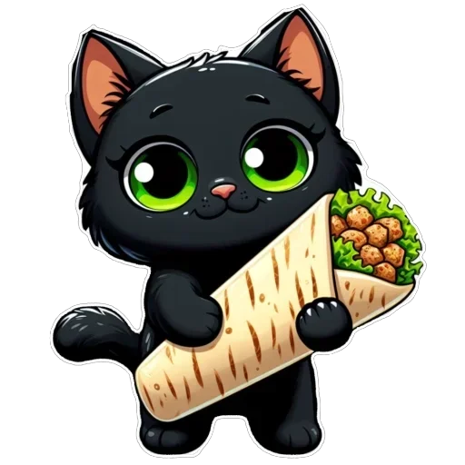 Стикер 🫓 из набора Doha black cat