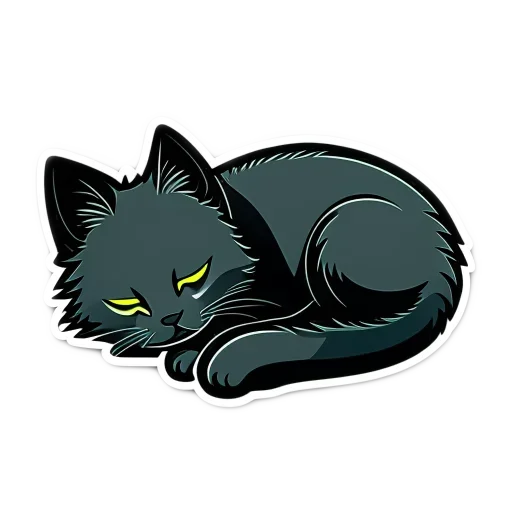 Стикер 🥑 из набора Doha black cat