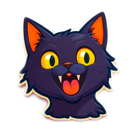 Стикер 🥑 из набора Doha black cat