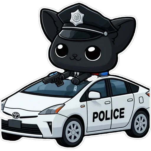Стикер 🚗 из набора Doha black cat