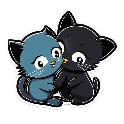Стикер 🥑 из набора Doha black cat