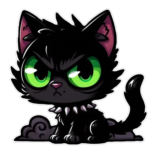 Стикер 😤 из набора Doha black cat
