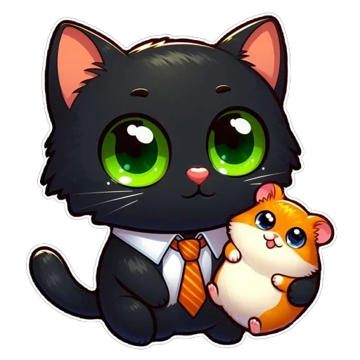 Стикер 💲 из набора Doha black cat