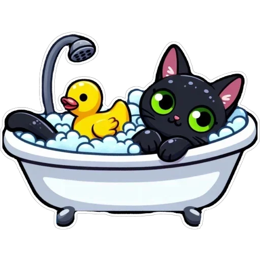 Стикер 🛁 из набора Doha black cat