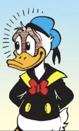 Стикер 😳 из набора Donald Duck
