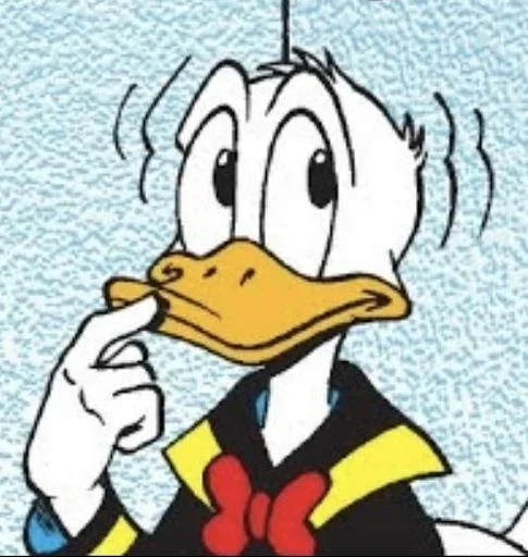 Стикер 🤔 из набора Donald Duck