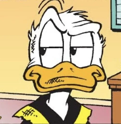 Стикер 🤨 из набора Donald Duck