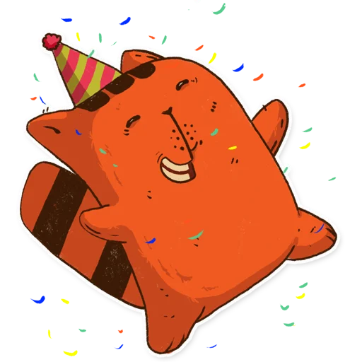 Стикер 🥳 из набора KotikiCats by