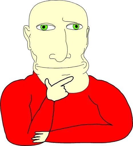 Стикер 🤔 из набора Wojac Chaos