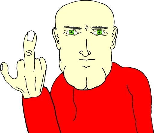 Стикер 🖕 из набора Wojac Chaos