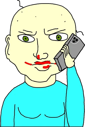 Стикер 😠 из набора Wojac Chaos