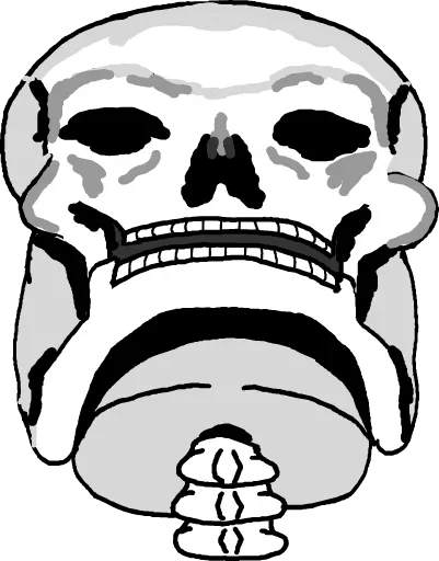 Стикер 💀 из набора Wojac Chaos