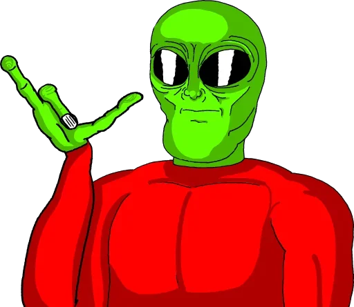 Стикер 👽 из набора Wojac Chaos
