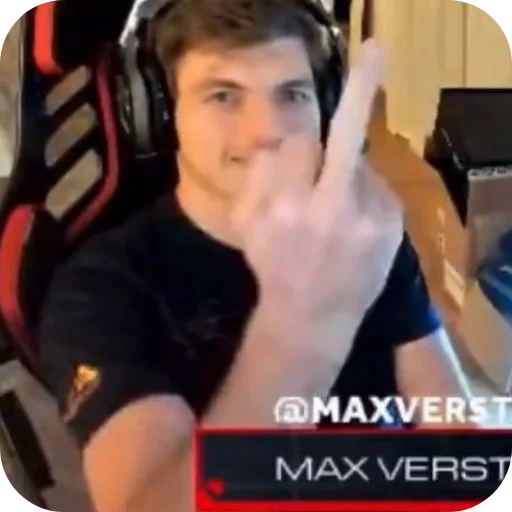 Стикер 👎 из набора Max Verstappen