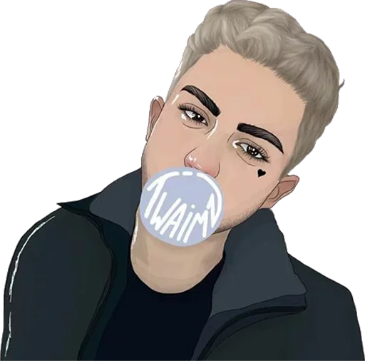 Стикер 😜 из набора Men and Guys