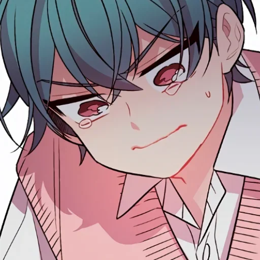 Стикер 😢 из набора Anime boys