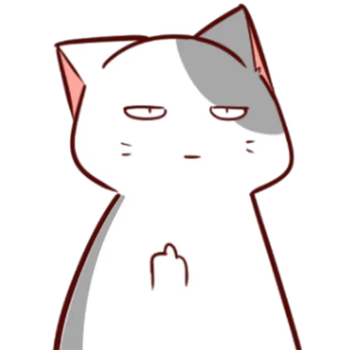 Стикер 🖕 из набора Naughty Kitty