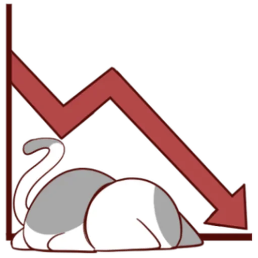 Стикер 📉 из набора Naughty Kitty