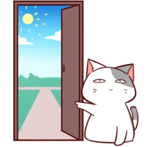 Стикер 👈 из набора Naughty Kitty