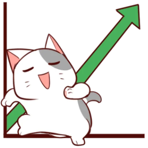 Стикер 📈 из набора Naughty Kitty