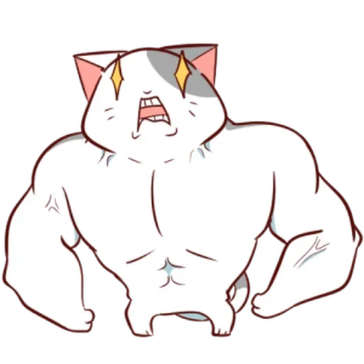 Стикер 💪 из набора Naughty Kitty