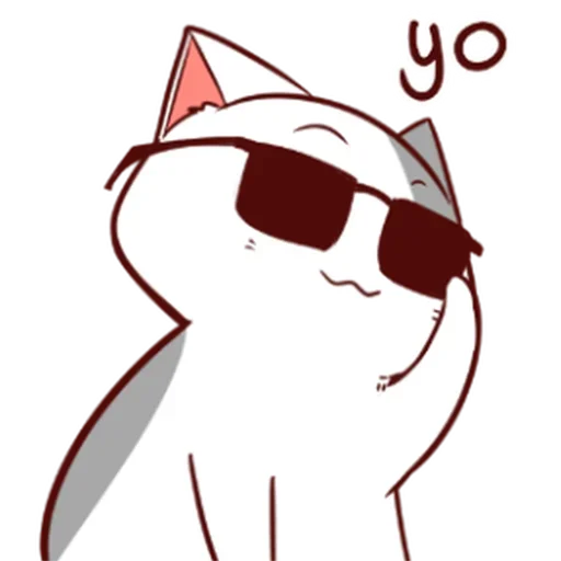 Стикер 😎 из набора Naughty Kitty