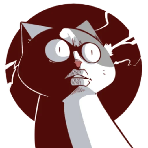 Стикер 😳 из набора Naughty Kitty