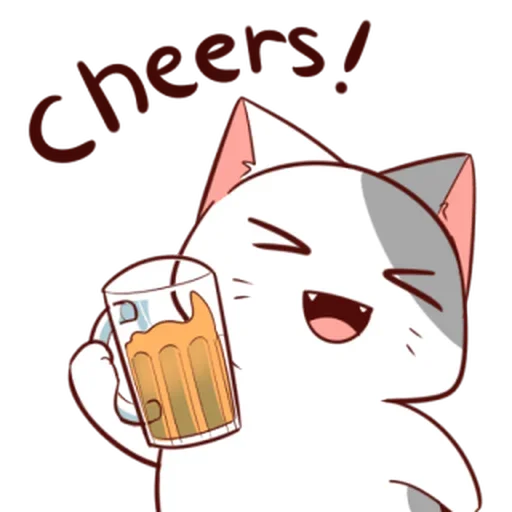 Стикер 🍺 из набора Naughty Kitty