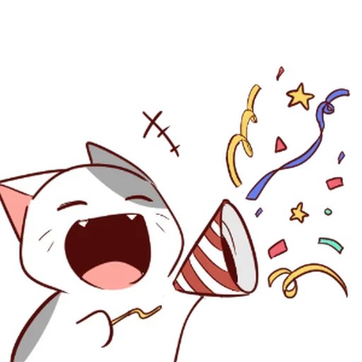 Стикер 🎉 из набора Naughty Kitty