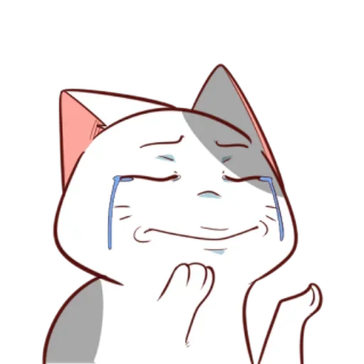 Стикер 😭 из набора Naughty Kitty